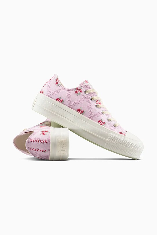 Πάνινα παπούτσια Converse Chuck Taylor All Star Lift ροζ A13660C