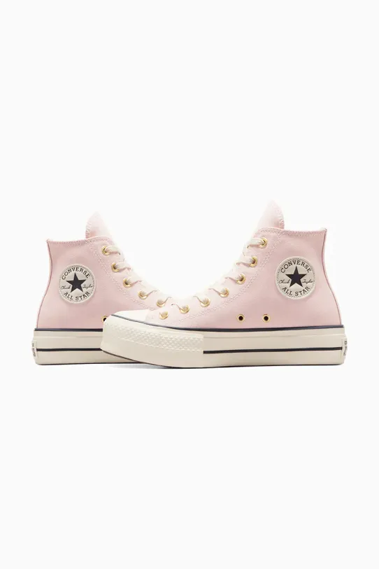 Велурени кецове Converse Chuck Taylor All Star Lift розов A13823C