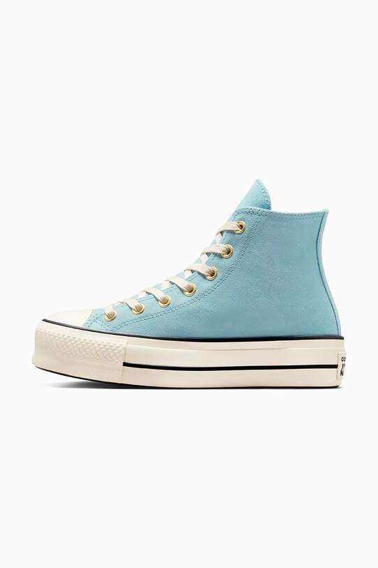 Σουέντ αθλητικά παπούτσια Converse Chuck Taylor All Star Lift A13824C τιρκουάζ