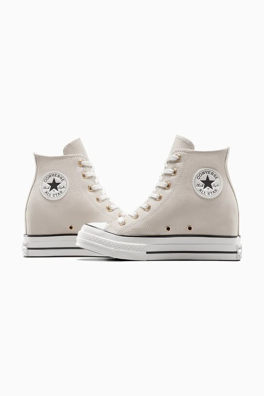 Обувь Замшевые кеды Converse Chuck 70 Wedge A13833C бежевый