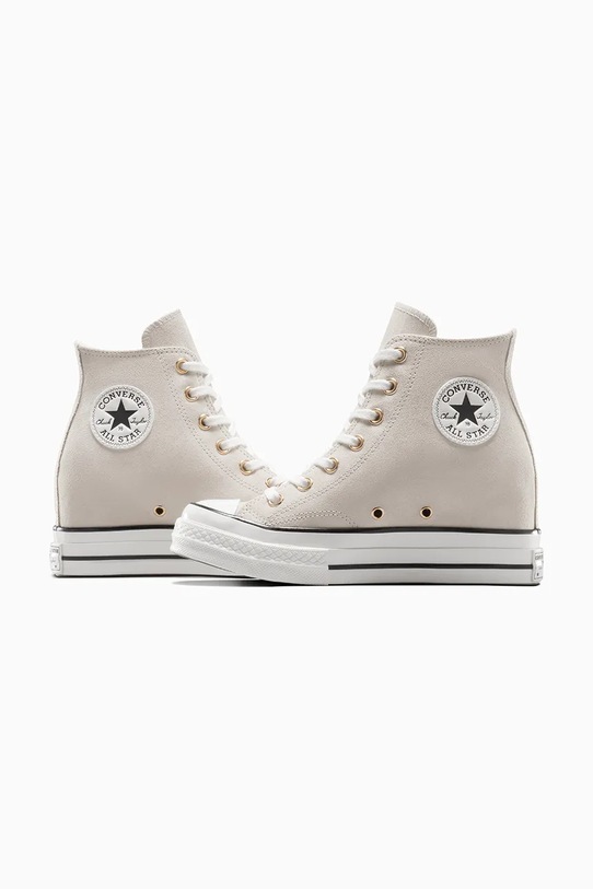 Obuv Semišové tenisky Converse Chuck 70 Wedge A13833C béžová