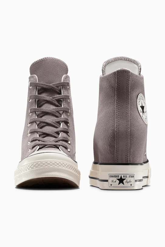 Obuv Semišové tenisky Converse Chuck 70 Wedge A13834C hnedá