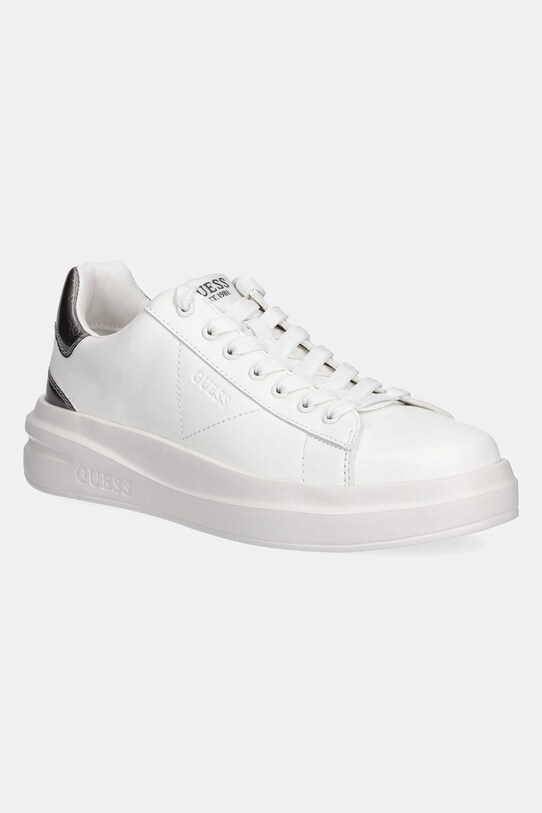 Guess sneakers in pelle ELBINA tessile bianco FLJBIN.LEA12.WHIGU