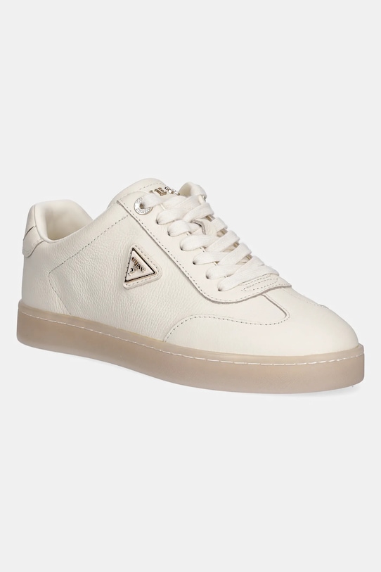 Kožené tenisky Guess JAZLIE textilní béžová FLJJAZ.LEA12.IVORY