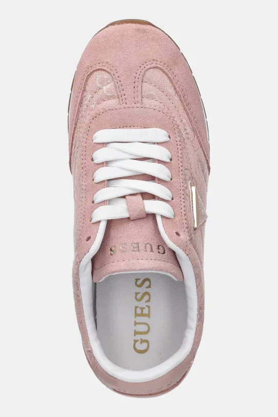 Guess sneakersy zamszowe JOGGIN różowy FLJJOG.FAL12.PEACH