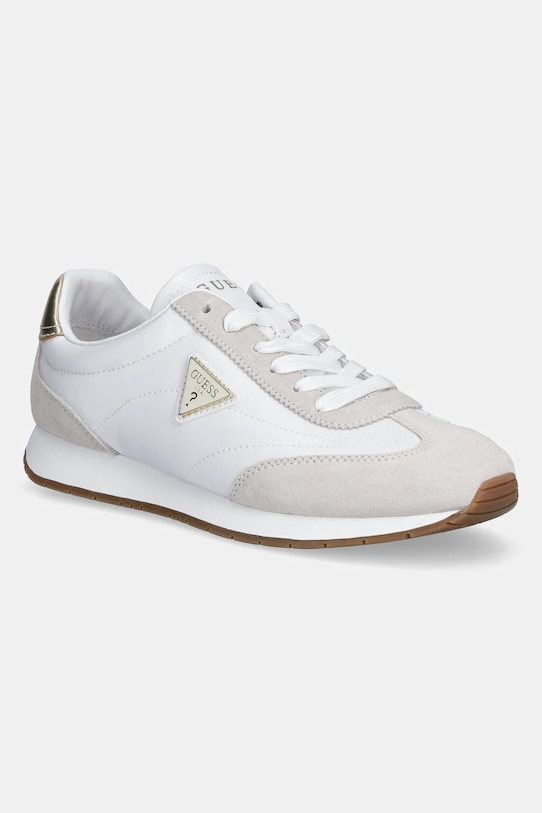 Tenisky Guess JOGGIN semišová kůže bílá FLJJOG.SUE12.WHIPL