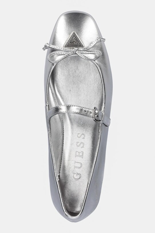 Guess balerini de piele KAYRA argintiu FLJKAY.LEM02.SILVE