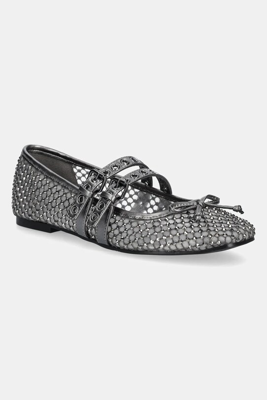 Guess balerini KAYANN textil gri FLJKNN.FAB02.PEWTE