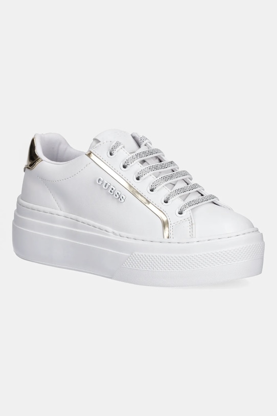 Tenisky Guess AMERIA textilní bílá FLJMRI.ELE12.WHPLA