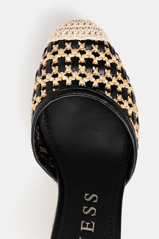 Espadrilky Guess CYRENAM čierna FLJNAM.FAB04.BLACK