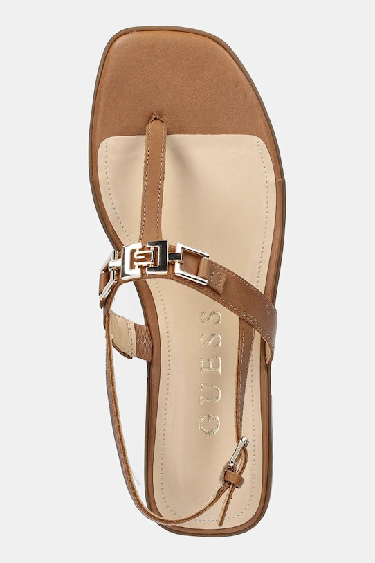 Kožené sandále Guess REALITY hnedá FLJREL.LEA21.TAN