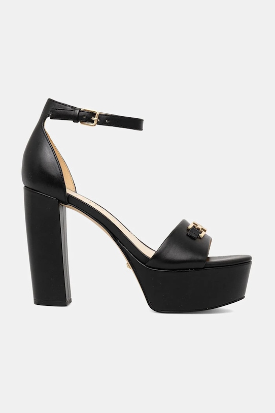 Kožené sandály Guess SETTLE FLJSET.LEA03.BLACK černá SS25