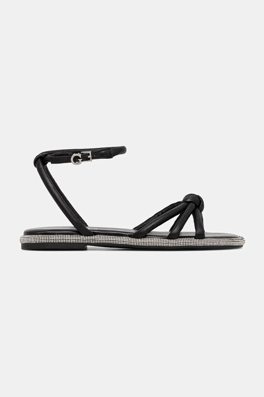 Guess bőr szandál SLONE FLJSLO.LEA03.BLACK fekete SS25