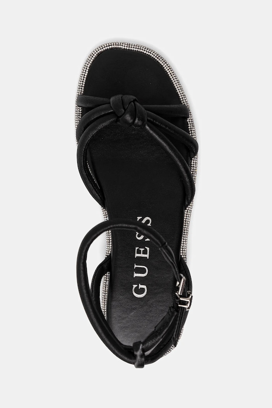 Guess bőr szandál SLONE fekete FLJSLO.LEA03.BLACK