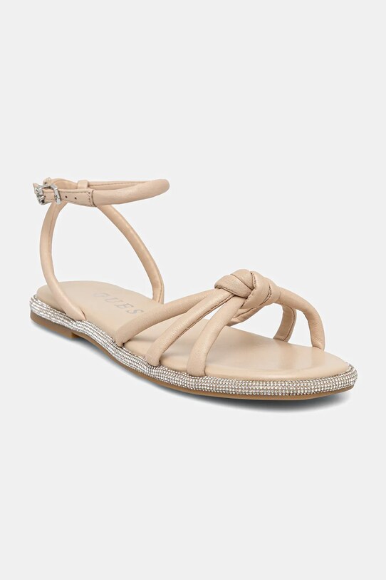 Guess sandale de piele SLONE piele bej FLJSLO.LEA03.TAUPE