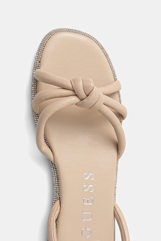 Guess sandale de piele SLONE bej FLJSLO.LEA03.TAUPE
