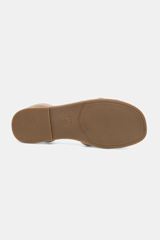 Guess sandale de piele SLONE FLJSLO.LEA03.TAUPE bej