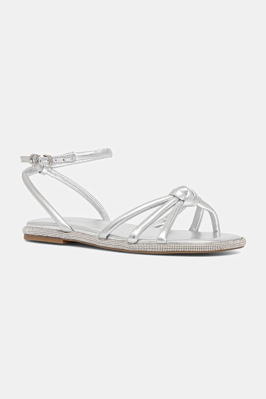 Guess sandale de piele SLONE piele argintiu FLJSLO.LEM03.SILVE