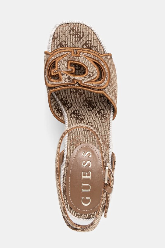 Σανδάλια Guess TANVEEY καφέ FLJTEE.FAL04.BEIBR