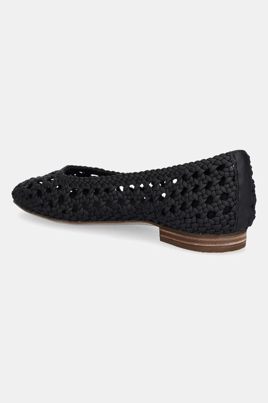 Boty Baleríny Toms BLACK WOVEN BASKET 10022017 černá