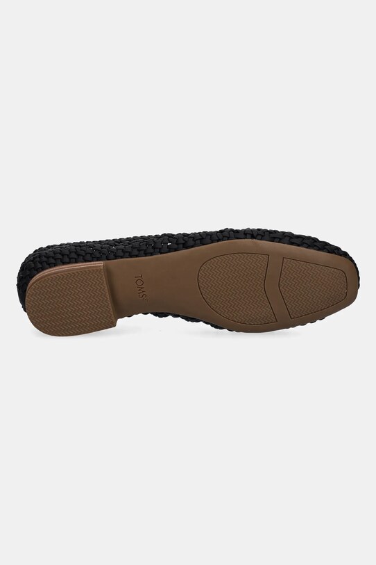 Baleríny Toms BLACK WOVEN BASKET 10022017 černá