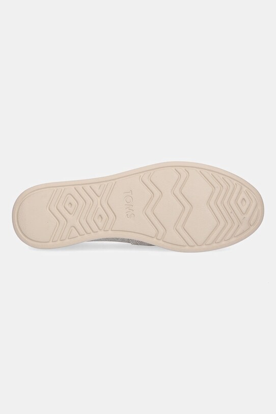 Espadrilky Toms CHAMPAGNE METALLIC SUEDE 10021548 stříbrná