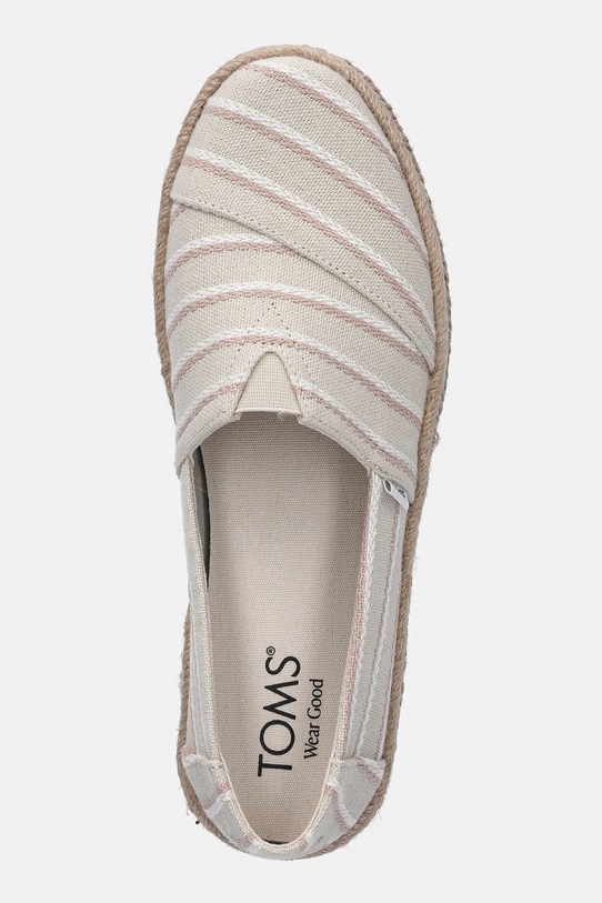 Toms espadryle NATURAL WOVEN STRIPES beżowy 10021816