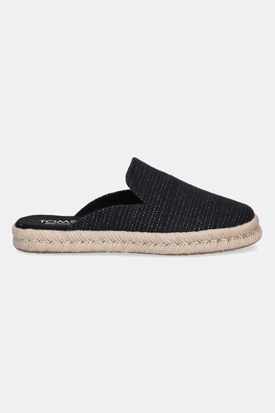 Toms espadrilles METALLIC LINEN STRIPE 10021880 fekete SS25