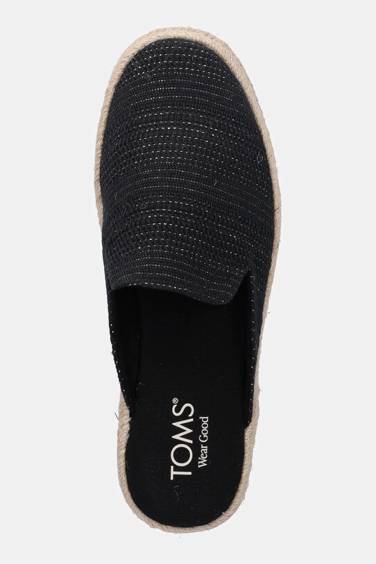 Toms espadrilles METALLIC LINEN STRIPE fekete 10021880