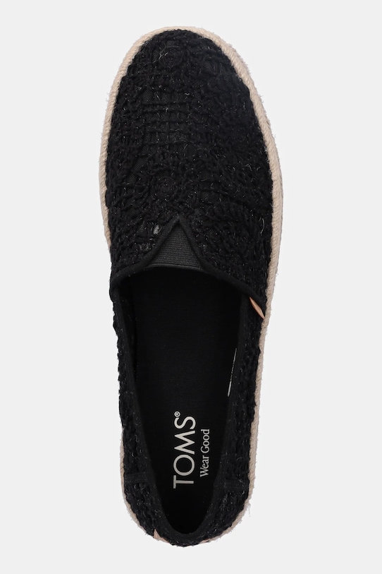 Toms espadrile CROCHET LACE negru 10021938