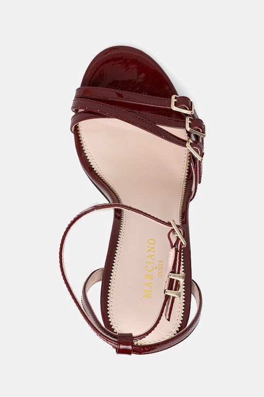 Guess szandál STRAPPY BUCKLE SANDAL burgundia 5GGZ27.7231A.F57X