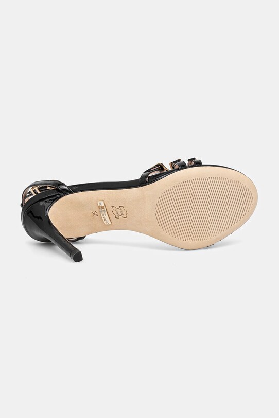 Δερμάτινα σανδάλια Guess STRAPPY BUCKLE SANDAL 5GGZ27.7231A.JBLK μαύρο