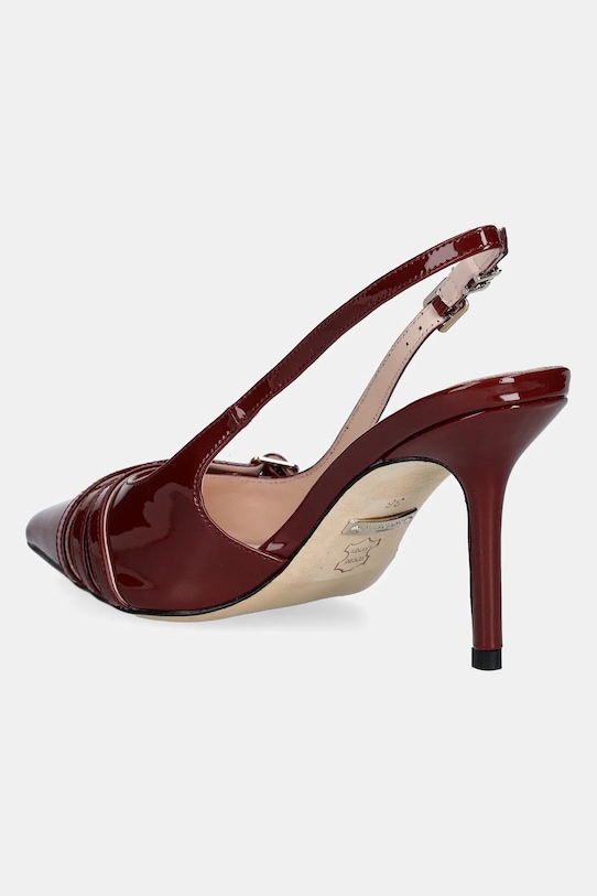 Încălțăminte Guess stilettos de piele SLING BACK BUCKLE S 5GGZ31.7231A.F57X rosu