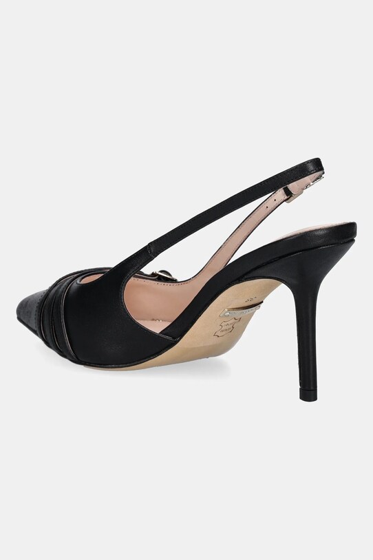 Încălțăminte Guess stilettos de piele SLING BACK BUCKLE S 5GGZ31.7324A.JBLK negru