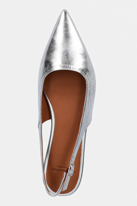 Vagabond Shoemakers baleriny skórzane HERMINE srebrny 5733.183.79