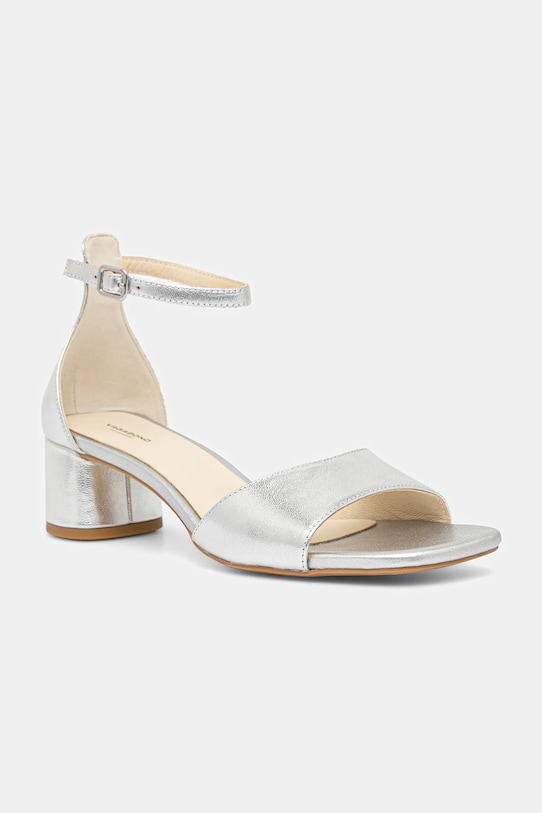 Δερμάτινα σανδάλια Vagabond Shoemakers PIPER φαρδύ τακούνι ασημί 5921.083.79