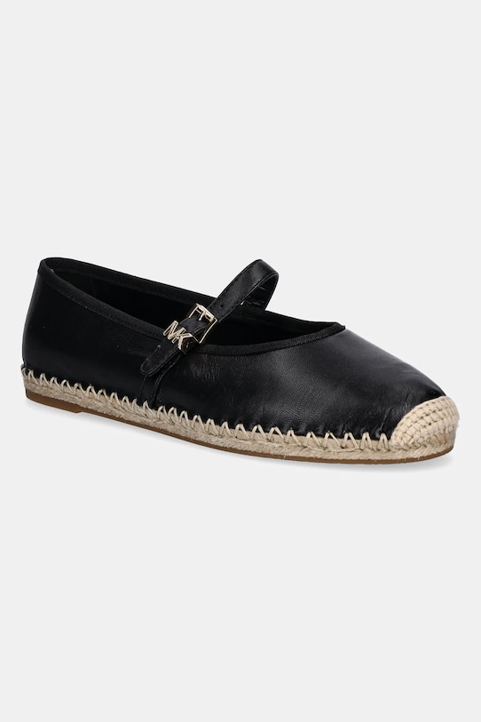 Kožené espadrilky MICHAEL Michael Kors Lynn usňová koža čierna 40S5LYFP2L.001
