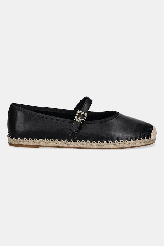 MICHAEL Michael Kors espadrile de piele Lynn 40S5LYFP2L.001 negru SS25