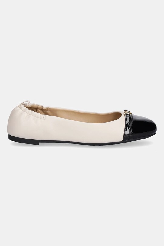 MICHAEL Michael Kors baleriny skórzane Mandy 40S5MAFP2L.077 beżowy SS25