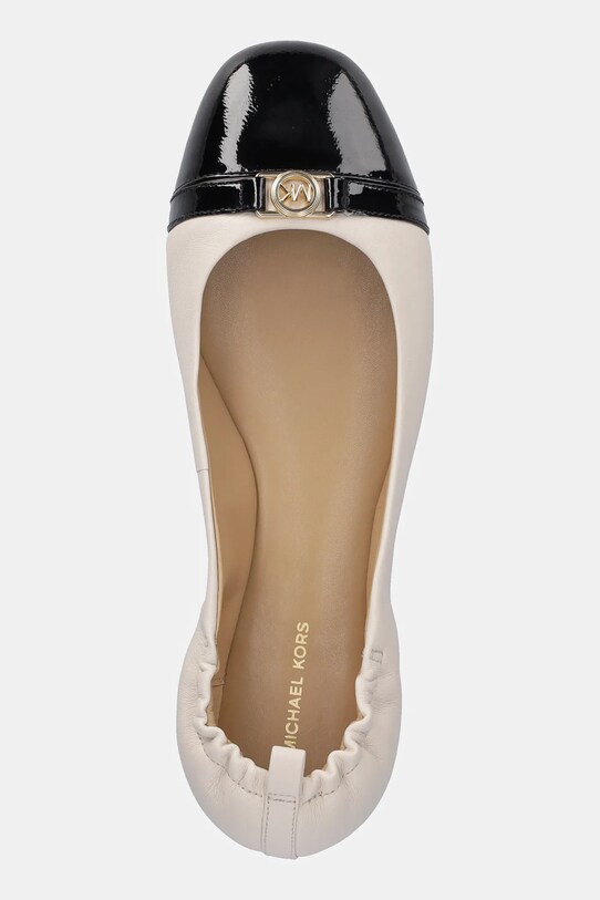 MICHAEL Michael Kors baleriny skórzane Mandy beżowy 40S5MAFP2L.077