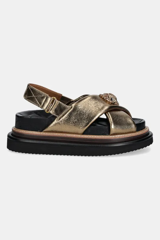 Kožne sandale Kurt Geiger London Orson Cross Strap Sandal 9992260109.BRONZE zlatna SS25