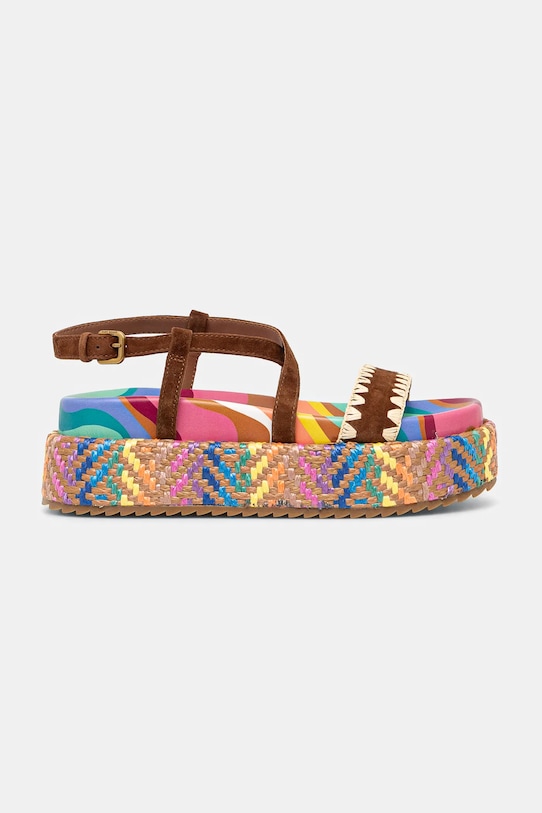 Kurt Geiger London sandały zamszowe Chelsea Flatform Sandal 4352269209.MULTOTH multicolor SS25