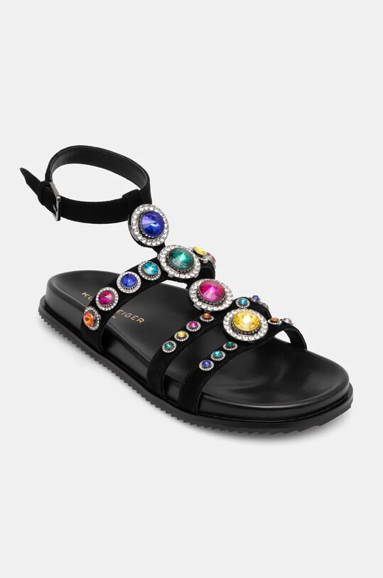 Semišové sandále Kurt Geiger London Octavia Flexi Gladiator semišová koža čierna 4369009209.BLKOTH