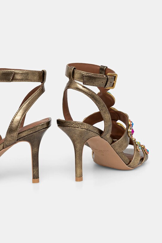 Kožne sandale Kurt Geiger London Octavia High Gladiator zlatna 4369268109.BRONZECOM