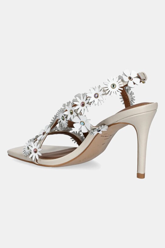 Încălțăminte Kurt Geiger London sandale de piele Flower Sandal 4353244109.BONECOMB alb