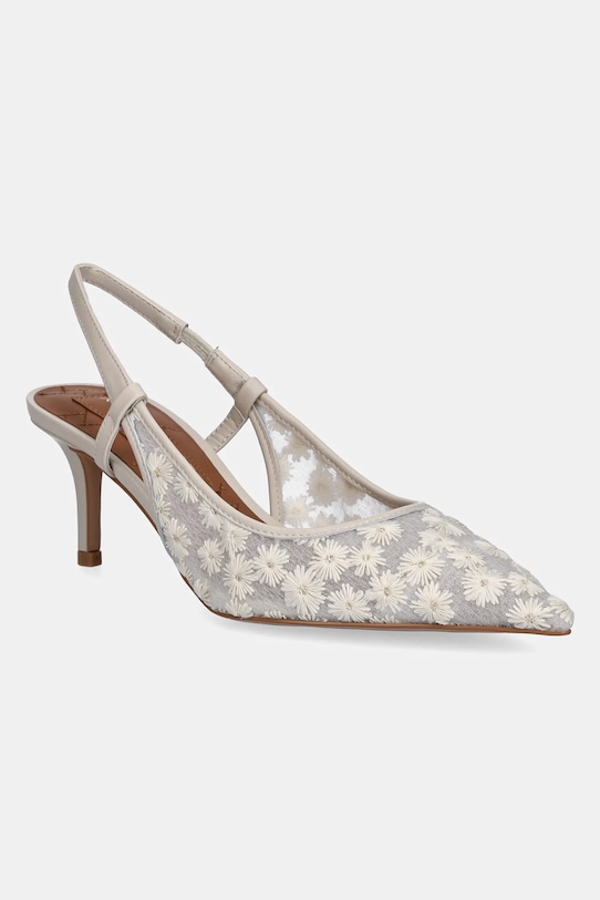 Visoke pete Kurt Geiger London Belgravia Sling Zrnato usnje bež 538642609.CREAM