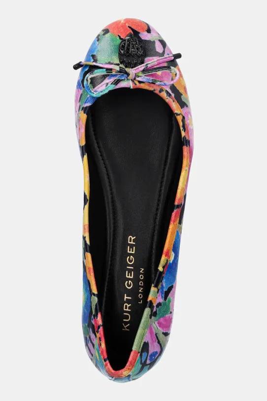 Kurt Geiger London baleriny skórzane Eagle Ballerina multicolor 9790609109.BLKOTH