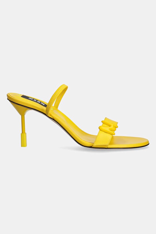 MSGM sandały skórzane 3841MDS837.974.06 żółty SS25