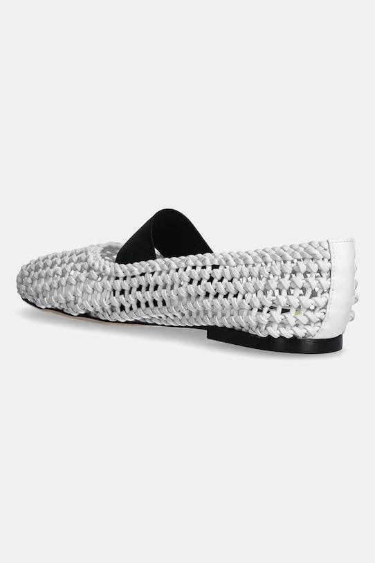 Cipők MSGM bőr balerina cipő 3841MDS215.887.01 fehér