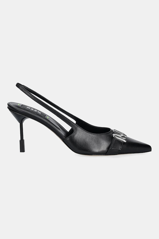 MSGM szpilki skórzane 3841MDS834.974.99 czarny SS25